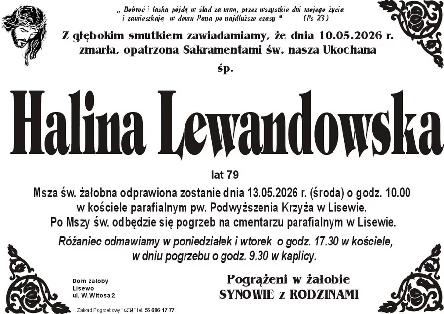 W komentarzach wpisujemy wspomnienia i kondolencje.