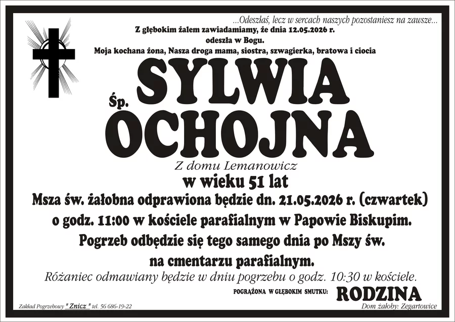 W komentarzach wpisujemy wspomnienia i kondolencje.
