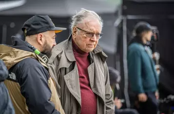 Plan zdjęciowy filmu „Całopalenie” Krzysztofa Zanussiego, fot. Andrzej Goiński dla UMWKP