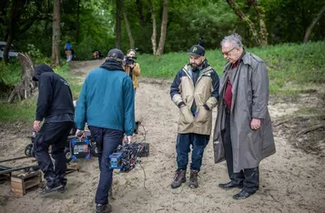 Plan zdjęciowy filmu „Całopalenie” Krzysztofa Zanussiego, fot. Andrzej Goiński dla UMWKP