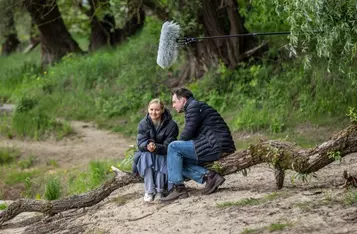 Plan zdjęciowy filmu „Całopalenie” Krzysztofa Zanussiego, fot. Andrzej Goiński dla UMWKP