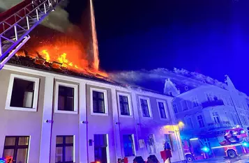 Pożar kamienicy przy ul. 22 Stycznia w Chełmnie/ Fot. Nadesłane