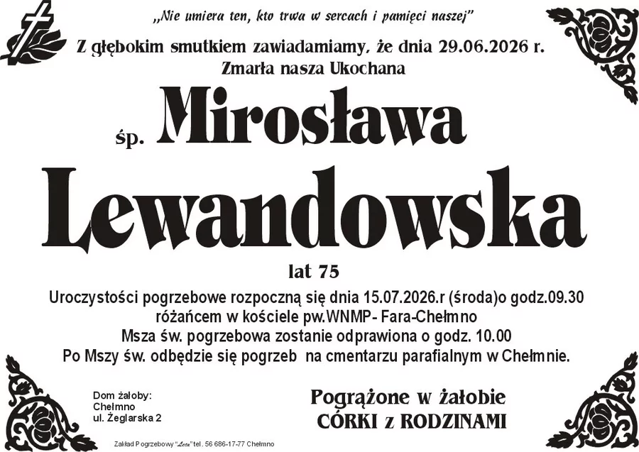 W komentarzach wpisujemy wspomnienia i kondolencje.