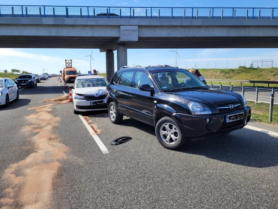 Karambol na autostradzie A1 pod Chełmnem w najtragiczniejszy weekend wakacji/ Fot. KP PSP Chełmno