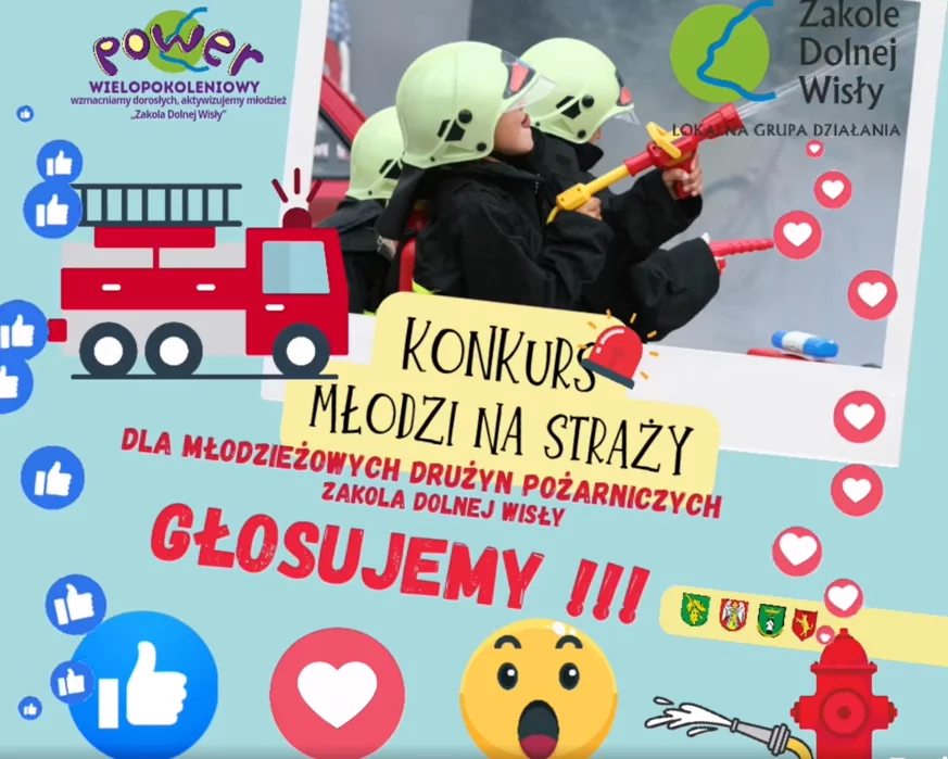 Młodzi strażacy z powiatu chełmińskiego czekają na Wasze głosy/ Fot. LGD 