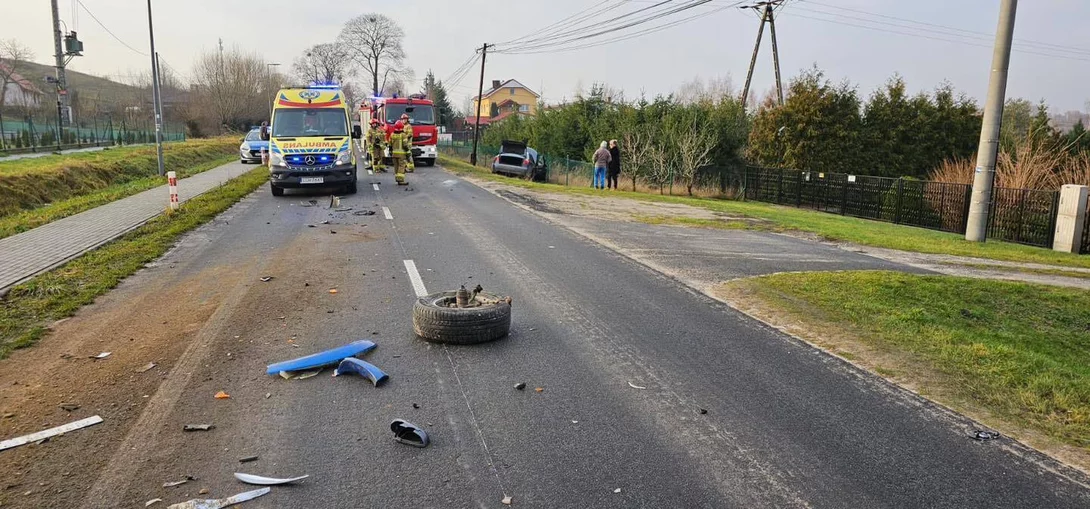 Dwa auta osobowe zderzyły się na ul. Łunawskiej, za 