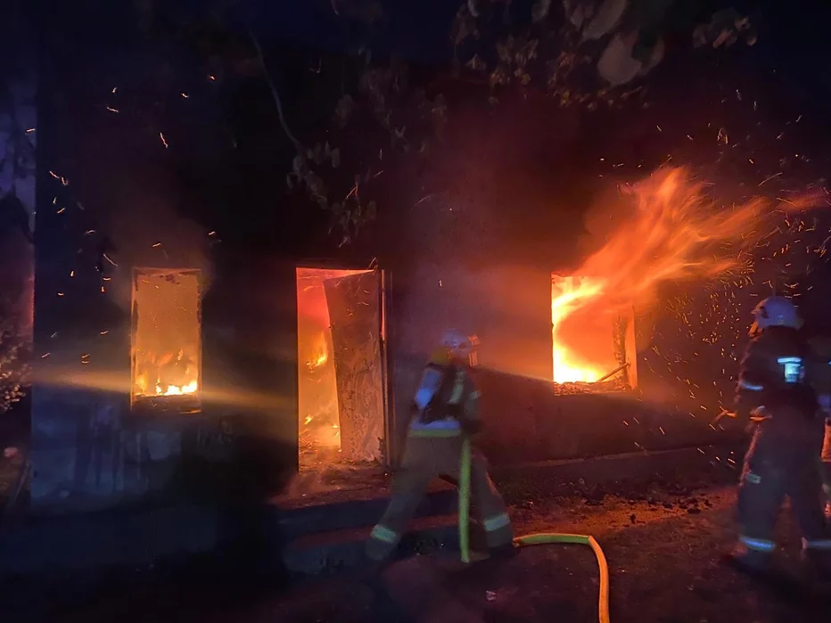 Dom pod Chełmnem spłonął doszczętnie. Mieszkańcy stracili cały dobytek/ Fot. KP PSP Chełmno
