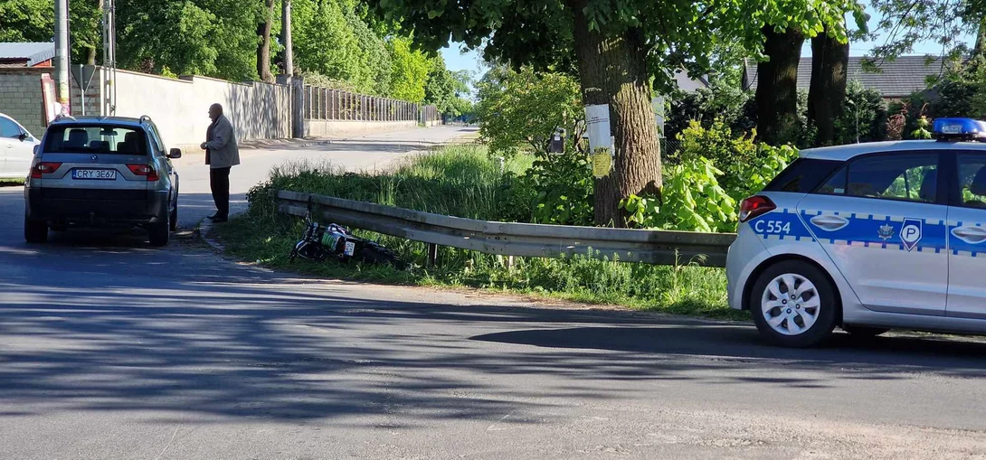 Wypadek na skrzyżowaniu w Bajerzu pod Chełmnem/ Fot. OSP Kijewo Królewskie