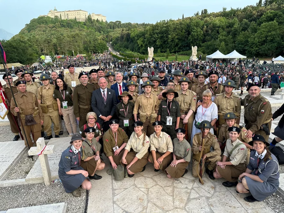 Podczas uroczystości pod Monte Cassino/ fot. Beata Krzemińska/UMWKP