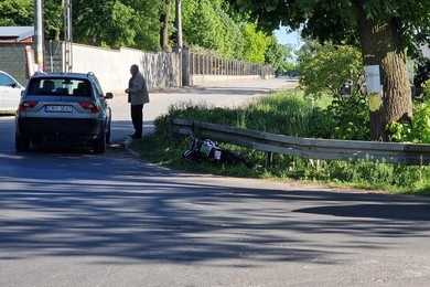 Wypadek pod Chełmnem. Po nastolatka przyleciało LPR [ZDJĘCIA]