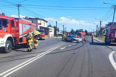 Wypadek pod Chełmnem. „Jedynka” jest zablokowana [ZDJĘCIA]