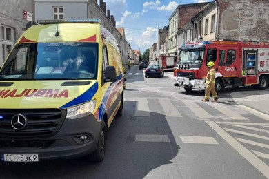 Wypadek w centrum Chełmna. Jedna osoba w szpitalu [ZDJĘCIA]