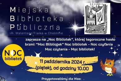 Noc bibliotek w Chełmnie [PROGRAM]